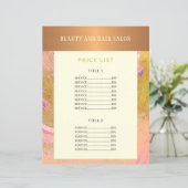 Moderne glazen goudblauw abstracte glitter-prijsli (Staand voorkant)