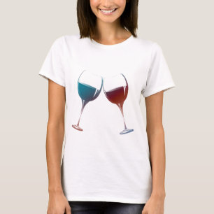 Moderne glazen kunst t-shirt