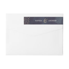 Moderne glazen nacht voor goud glitter monogram