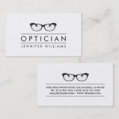 Moderne glazen opticien visitekaartje (Voorkant / Achterkant)