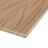 Moderne glazen snijplank met houtnerf voor chefs (Hoek)