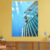 Moderne glazen wolkenkrabber canvas afdruk (Insitu (Woonkamer))