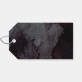 Moderne glazuur zwarte faux goudglitter kalligrafi cadeaulabel (Achterkant Horizontaal)