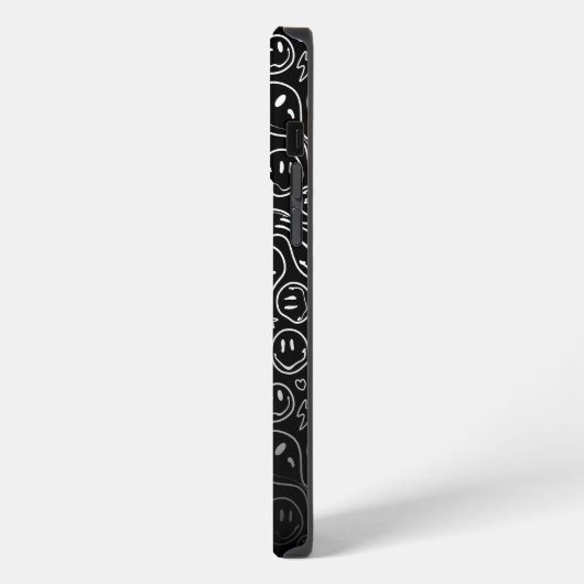 Moderne Glimlach Glimlachend Gezichtspatroon Aange iPhone Hoesje (Linkerkant)