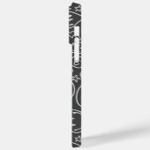 Moderne glimlach glimlachend gezichtspatroon donke Case-Mate iPhone case (Achterkant / Links)