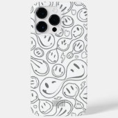 Moderne glimlachend gezicht glimlachpatroon stijlv Case-Mate iPhone case (Achterkant)
