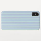 Moderne glinsterende blauwe gestreepte Case-Mate iPhone case (Achterkant (horizontaal))
