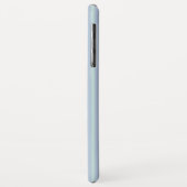 Moderne glinsterende blauwe gestreepte Case-Mate iPhone case (Achterkant/links)