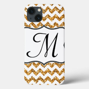 Moderne Glitt Chevron Girly Monogram IPAD Case
