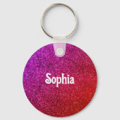 Moderne glitter achtergrond sleutelhanger (Voorkant)