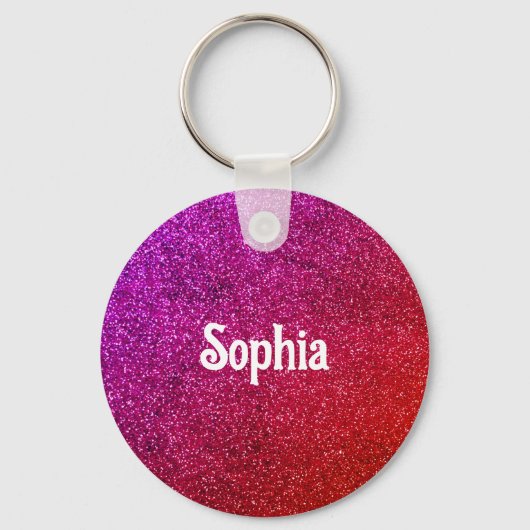 Moderne glitter achtergrond sleutelhanger (Voorkant)