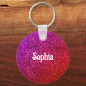 Moderne glitter achtergrond sleutelhanger (Voorkant)
