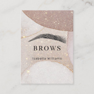 Moderne Glitter Augenbrauen Visitenkarte Square Bu Visitekaartje