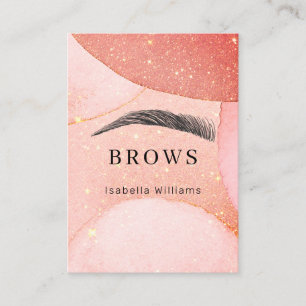 Moderne Glitter Augenbrauen Visitenkarte Square Bu Visitekaartje