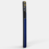 Moderne Glitter Blauwe Patroon Case-Mate iPhone Case (Achterkant/rechts)