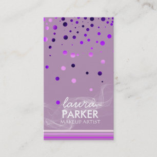 Moderne Glitter Bokeh make-up artiest Paarse Visitekaartje