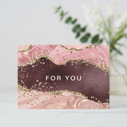 Moderne Glitter Cadeaubonnen (Staand voorkant)