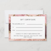 Moderne Glitter Cadeaubonnen (Achterkant)