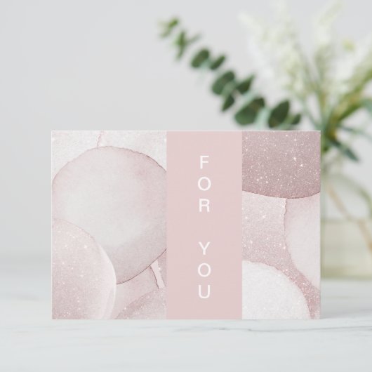 Moderne Glitter Cadeaubonnen Vaste Kaart (Staand voorkant)