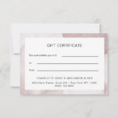 Moderne Glitter Cadeaubonnen Vaste Kaart (Achterkant)