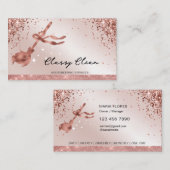 Moderne Glitter Cleaning Services Huishouding Visitekaartje (Voorkant / Achterkant)