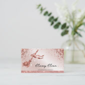 Moderne Glitter Cleaning Services Huishouding Visitekaartje (Staand voorkant)