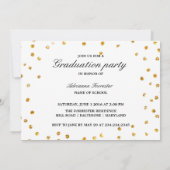 Moderne Glitter Confetti Graduate Typografie Scrip Kaart (Achterkant)