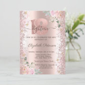 Moderne Glitter Confetti Roos Gold 18e verjaardag Kaart (Staand voorkant)