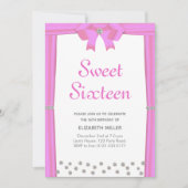 Moderne Glitter Diamanten Sweet Sixteen Kaart (Voorkant)