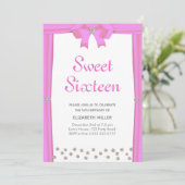 Moderne Glitter Diamanten Sweet Sixteen Kaart (Staand voorkant)