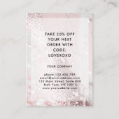 Moderne Glitter Discount Card Kortingskaartje (Voorkant)