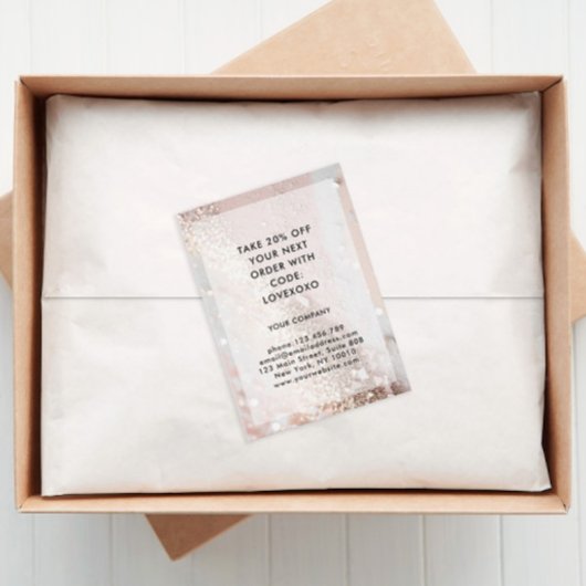 Moderne Glitter Discount Card Kortingskaartje