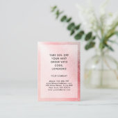 Moderne Glitter Discount Card Kortingskaartje (Staand voorkant)