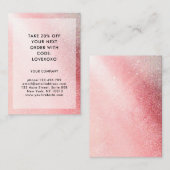 Moderne Glitter Discount Card Kortingskaartje (Voorkant / Achterkant)