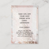 Moderne Glitter Discount Card Kortingskaartje (Voorkant)