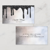 Moderne glitter-drift: elegante professionele gebr visitekaartje (Voorkant / Achterkant)