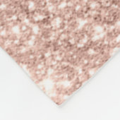 Moderne Glitter Drift Roos Gold Monogram Fleece Deken (Hoek)