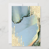 Moderne Glitter Drips Alcohol Inkt 18th Birthday Kaart (Achterkant)