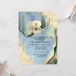 Moderne Glitter Drips Alcohol Inkt 18th Birthday Kaart<br><div class="desc">Een modern,  chic en glamoureus met glitter druppelt op een achtergrond van alcoholinkt.</div>