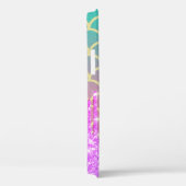 Moderne glitter DripS Mermaid Scale, Monogram Case-Mate iPhone Case (Achterkant / Rechts)