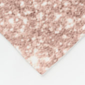 Moderne Glitter Drips Roze Goud Monogram Fleece Deken (Hoek)