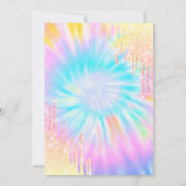 Moderne Glitter Drips Tie Dye 18e Verjaardag Kaart (Achterkant)