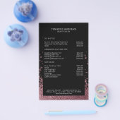 Moderne Glitter Drop Rosegoud Flyer (Enkel)