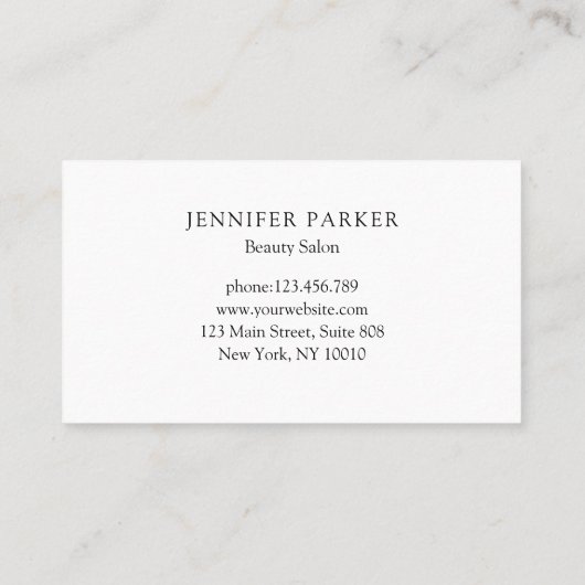 Moderne Glitter Drop Salon & Spa Loyalty Business Visitekaartje (Achterkant)