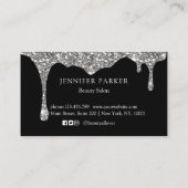 Moderne Glitter Drop Salon & Spa Loyalty Visitekaartje (Achterkant)