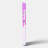 Moderne Glitter Druppels,Ombre,Monogram,Flamingo Case-Mate iPhone Case (Achterkant / Links)