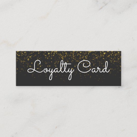 Moderne Glitter Elegante Schoonheidssalon Klantenkaartje (Voorkant)