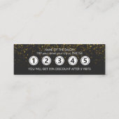 Moderne Glitter Elegante Schoonheidssalon Klantenkaartje (Achterkant)