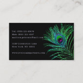 Moderne Glitter Feather Event Coordinator Planner Visitekaartje (Achterkant)