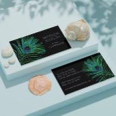 Moderne Glitter Feather Event Coordinator Planner Visitekaartje